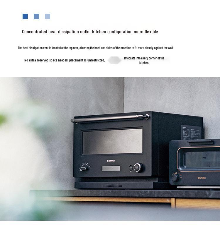 BALMUDA Microwave Oven - 2024 Compact All-in-One Micro-Bake Desktop Model