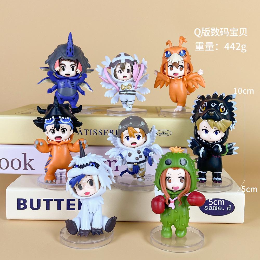 8 шт. Digimon Adventure Tailmon Gomamon Patamon Gabumon Tentomon Palmon Piyomon Agumon Аниме Модель Игрушки Подарки