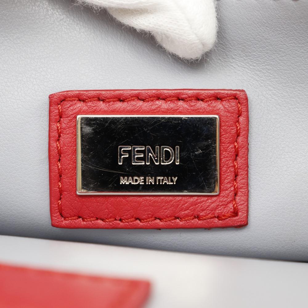 Fendi Маленькая сумка Jules 8BH253 2WAY На плечо Красная Телячья кожа Женская Б/У