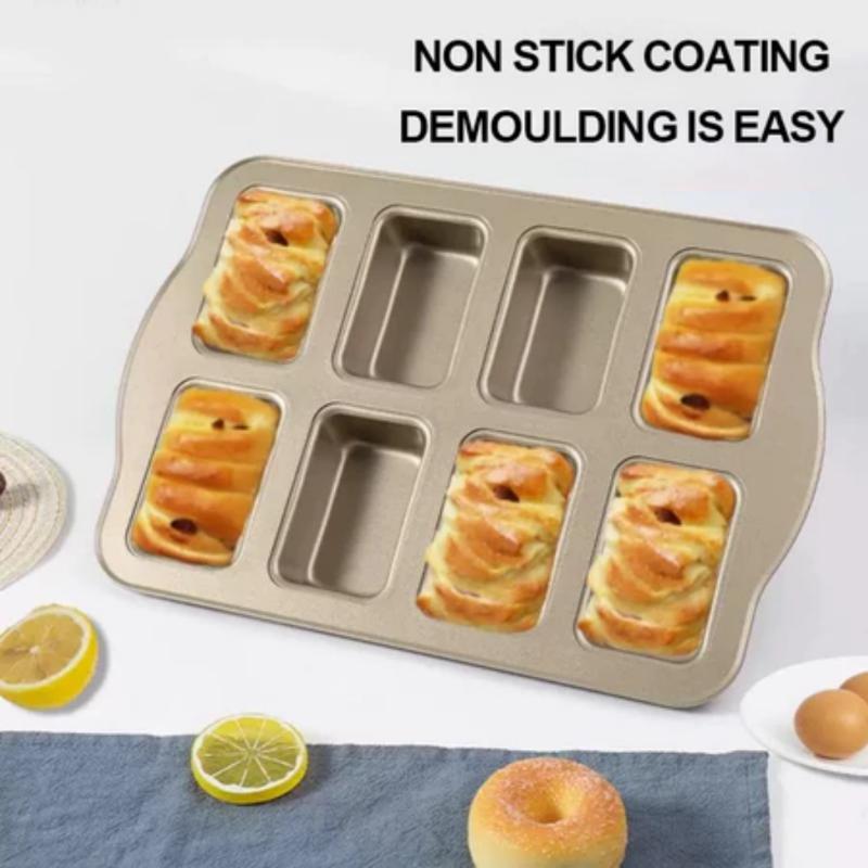 1 шт. форма для выпечки на 8 ячеек, мини-формы для хлеба, форма для тостов и маффинов с антипригарным покрытием, форма для выпечки в духовке, форма для кексов, инструменты для выпечки для домашнего использования