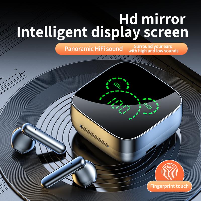 K60 Mirror TWS Беспроводные наушники Bluetooth 5.3 Гарнитура HiFi Звуковые музыкальные наушники Беспроводные наушники