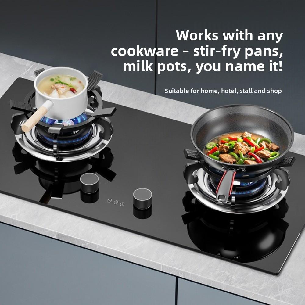 Противоскользящая подставка для плиты Чугунная решетка для вока Универсальное кольцо-подставка для вока Защита для плит