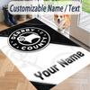 Custom Text Printed Rug Derby County Non Slip Floor Carpet For Home Room Decor
