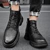 Fashion New Handmade Men Casual Shoes Lace Up Outdoor Ankle Boots High Top Mens Comfortable Sneakers Brand All-match Motorcycle Boots
