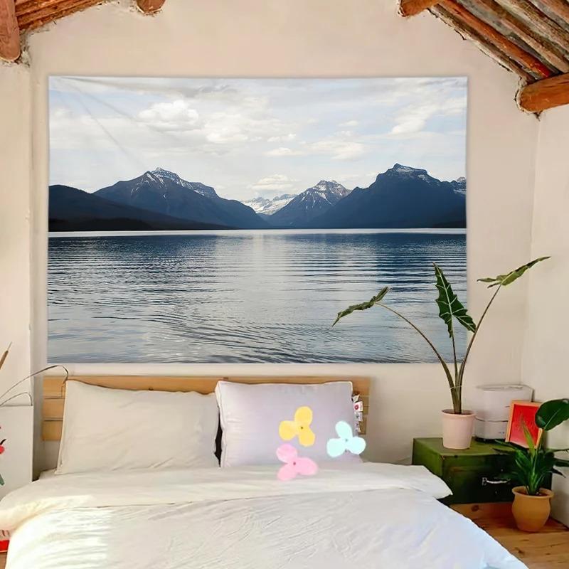 Вид на море Гора Фудзи Узор Спальня Гостиная Гобелен Домашнее украшение стены Гобелен