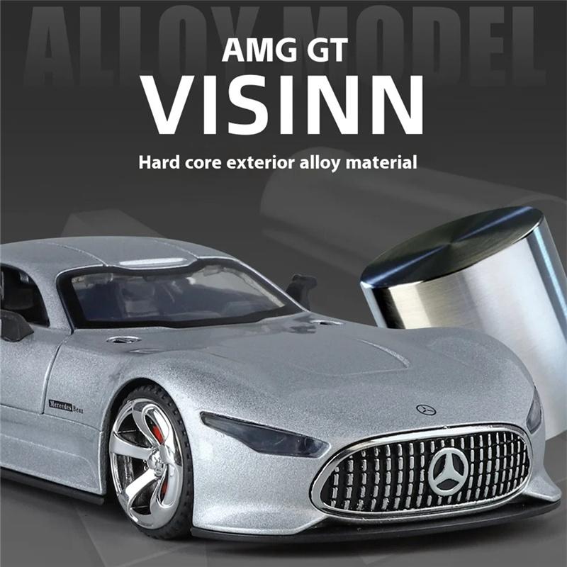 1/32 Scale Benzs Vision GT Alloy Concept Sports Car Model Diecast Metal Racing Car Vehicles Model Sound Light Simulation Kids Toy Gift