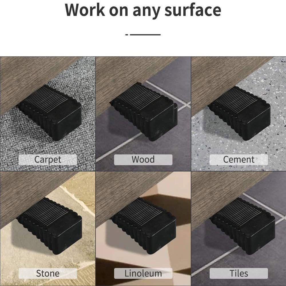 Home Non Punching Self Adhesive Door Stopper Door Wedge Wall Protector Floor Block