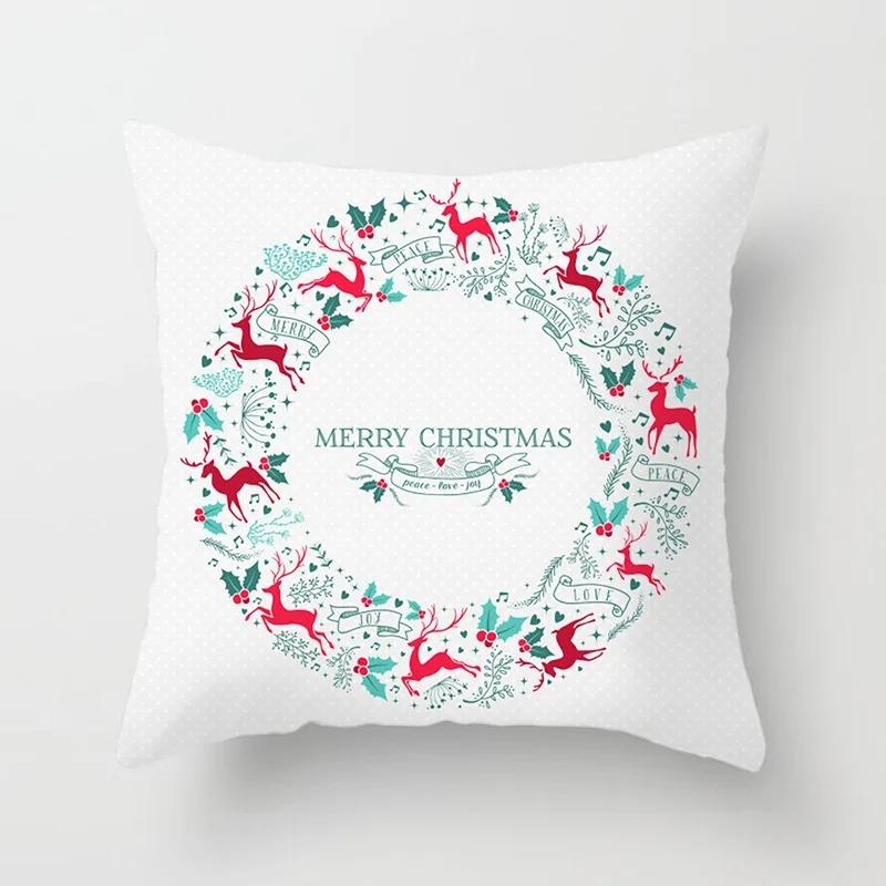 Наволочки с рождественской тематикой Аксессуары для автомобиля Офис Санта-Клаус Гостиная Диван Домашние наволочки