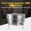 Outdoor round Grill 3-layer charcoal BBQ stainless steel folding grill for picnic camping 2-3 people barbecue grills