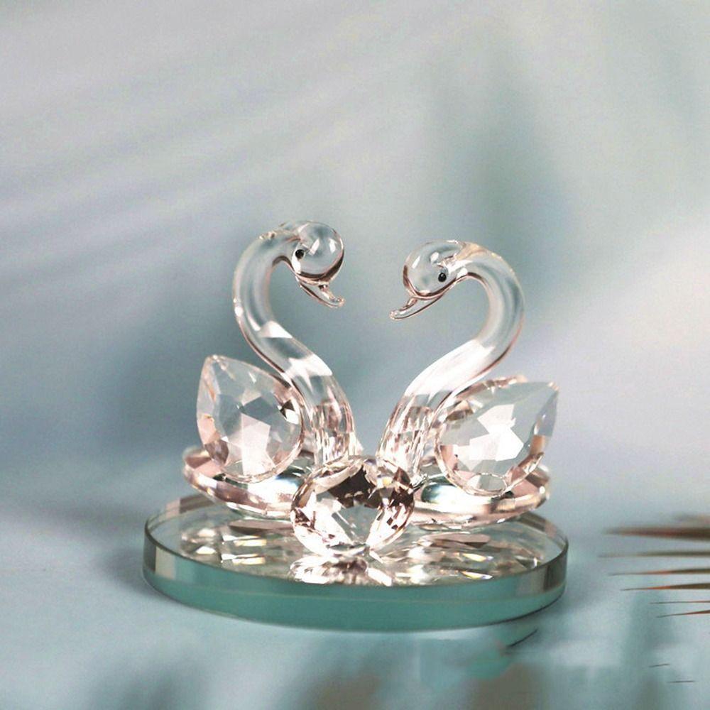 Автомобильные духи, сиденья, свадебные аксессуары для автомобиля, украшение в виде животного, хрустальный лебедь, фигурка лебедя