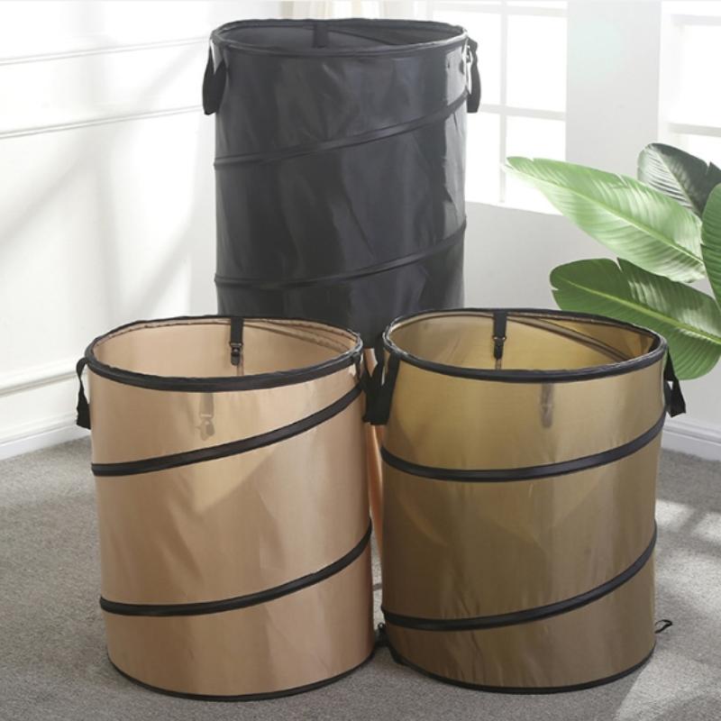 1 шт. Всплывающее мусорное ведро, Уличное портативное складное мусорное ведро для кемпинга, Мусорное ведро для кемпинга, Садовый мешок для мусора, Садовое ведро для листьев