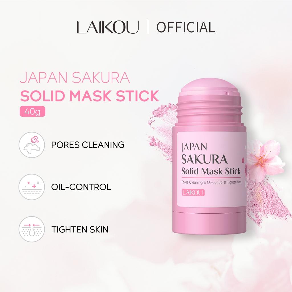 LAIKOU Sakura Mask Stick Blackhead Remover Deep Cleansing Pores Mud Mask 40g