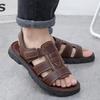 Men's Open Toe Adjustable Strap Sandals Non-slip Thick Sole Casual Summer Shoes for Outdoor