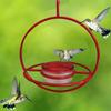 Hummingbird Drinker Feeder with Red Bowl Outdoor Humming Bird Feeder Attract Birds for Outside Garden Backyard Patio Deck