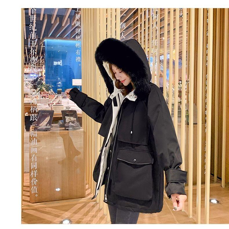 Winter Large Natural Fur Down Jacket Women Duck Down Hooded Sash Tie Up Parka Female Warm Snow Coat