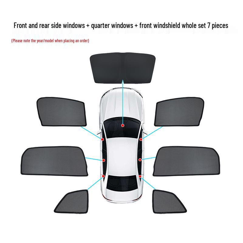 Магнитные шторки для автомобиля BYD Seal: Солнцезащитные сетки для защиты от солнца и теплоизоляции