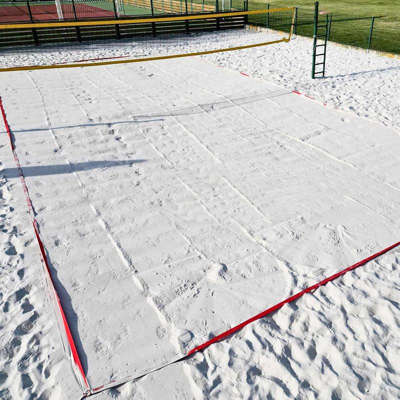 6x Beach Volleyball Lines Equipment Portable 8M Long Red Lines Marking Court Marker for Sand Training Beach Party Outdoor Sports