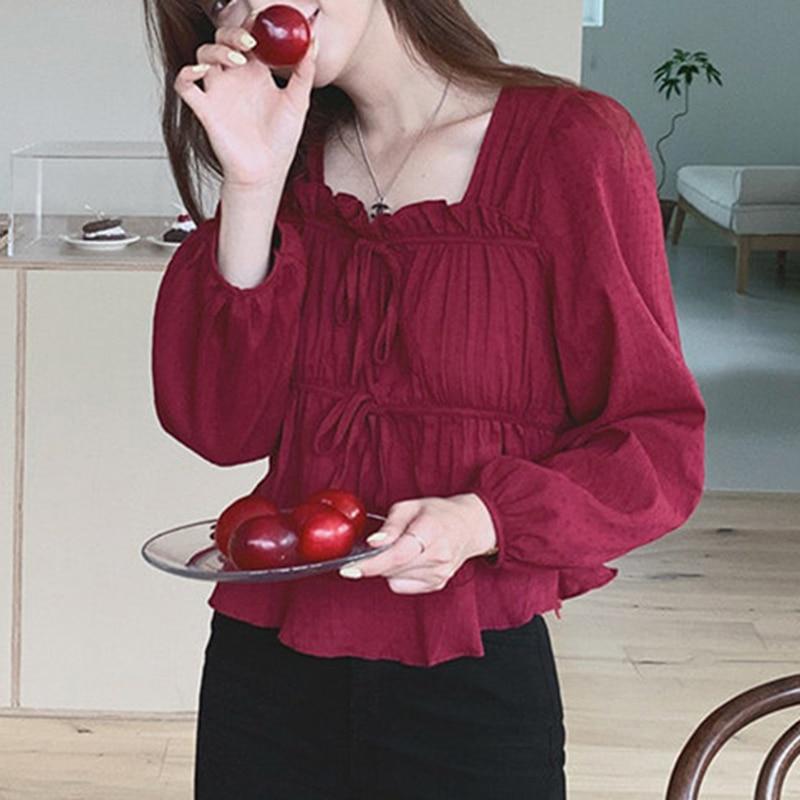 Весенние льняные хлопковые рубашки, топы, повседневные белые блузки для женщин с длинным рукавом, корейские женские блузки, женские мягкие блузы