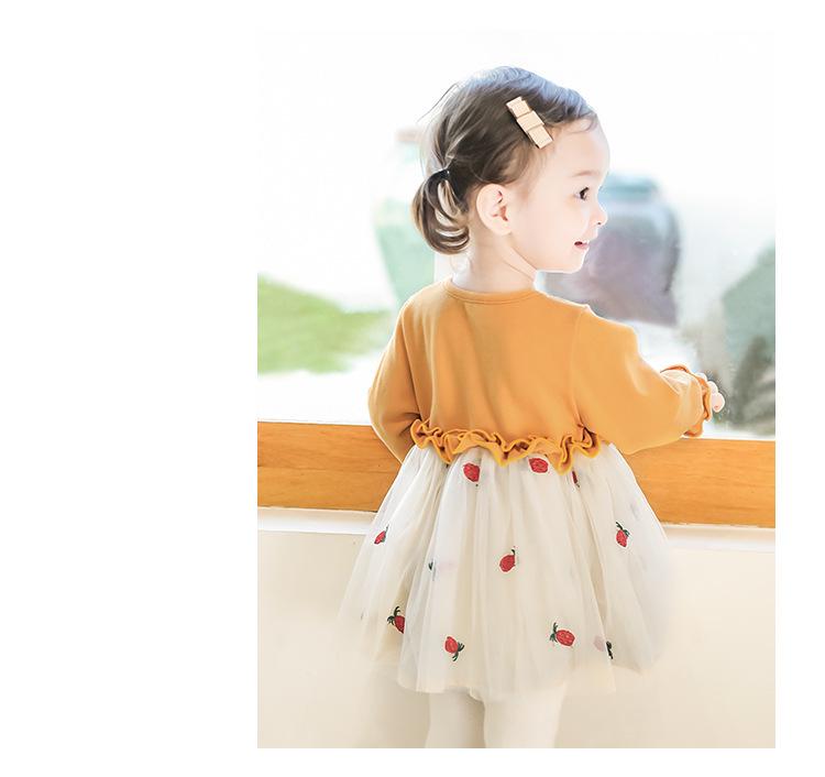 Премиальное детское платье принцессы: Коллекция Tongbei 2025 Осень/Зима для детей 3 лет — Новогоднее газовое платье.