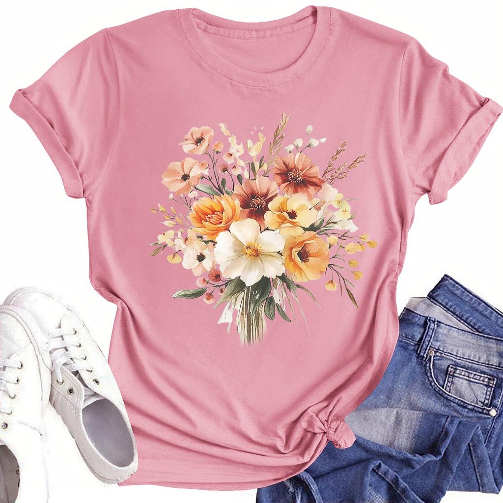 Toddler Girl Boy T-Shirts Kids Top Boys And Girls Printed Short Sleeved T-shirt 1-12Y