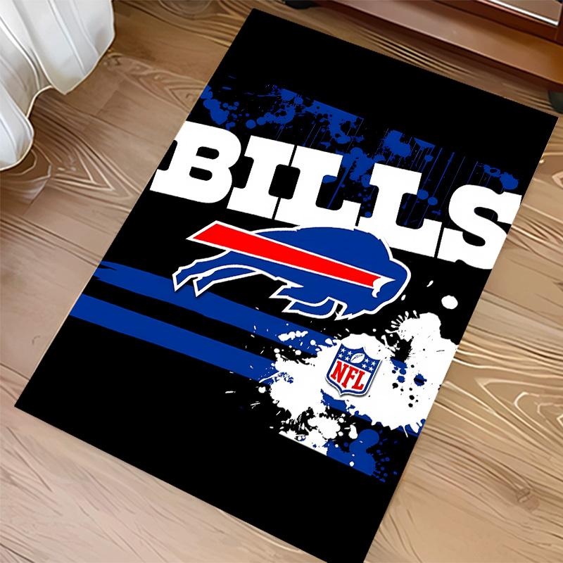 Buffalo Bill LOGO Print Area Rug - Soft, Washable Non-Slip Indoor Mat for Office Chairs, Living Room, Home Office Decorative Rug