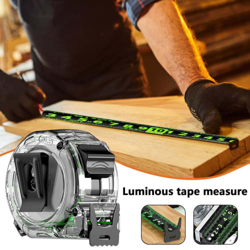 Professional Measuring Tape Measure, 5m/10m, with ABS Shock-Resistant Case, Fluorescent Graduations, Self-Locking Function, Flat Laying, Large Charact