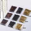 Basic U Shaped Gold Brown Plated Metal Hairpin Invisible Hair Styling Bobby Pin Salon Hair Accessories Safe Hair Grip