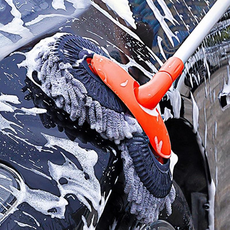 Щетка для мытья автомобиля, выдвижная швабра для мытья автомобиля, вращающаяся длинная ручка, щетка для мытья автомобиля, шенилловая швабра для мытья автомобиля, лодки, автофургона, грузовика