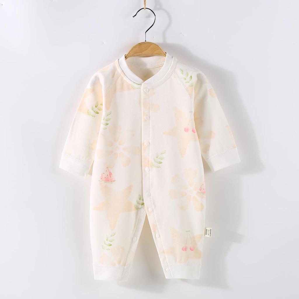 2025 New Pure Cotton Baby Jumpsuit for Spring, Autumn, and Winter - Newborn Toddler Inner Wear