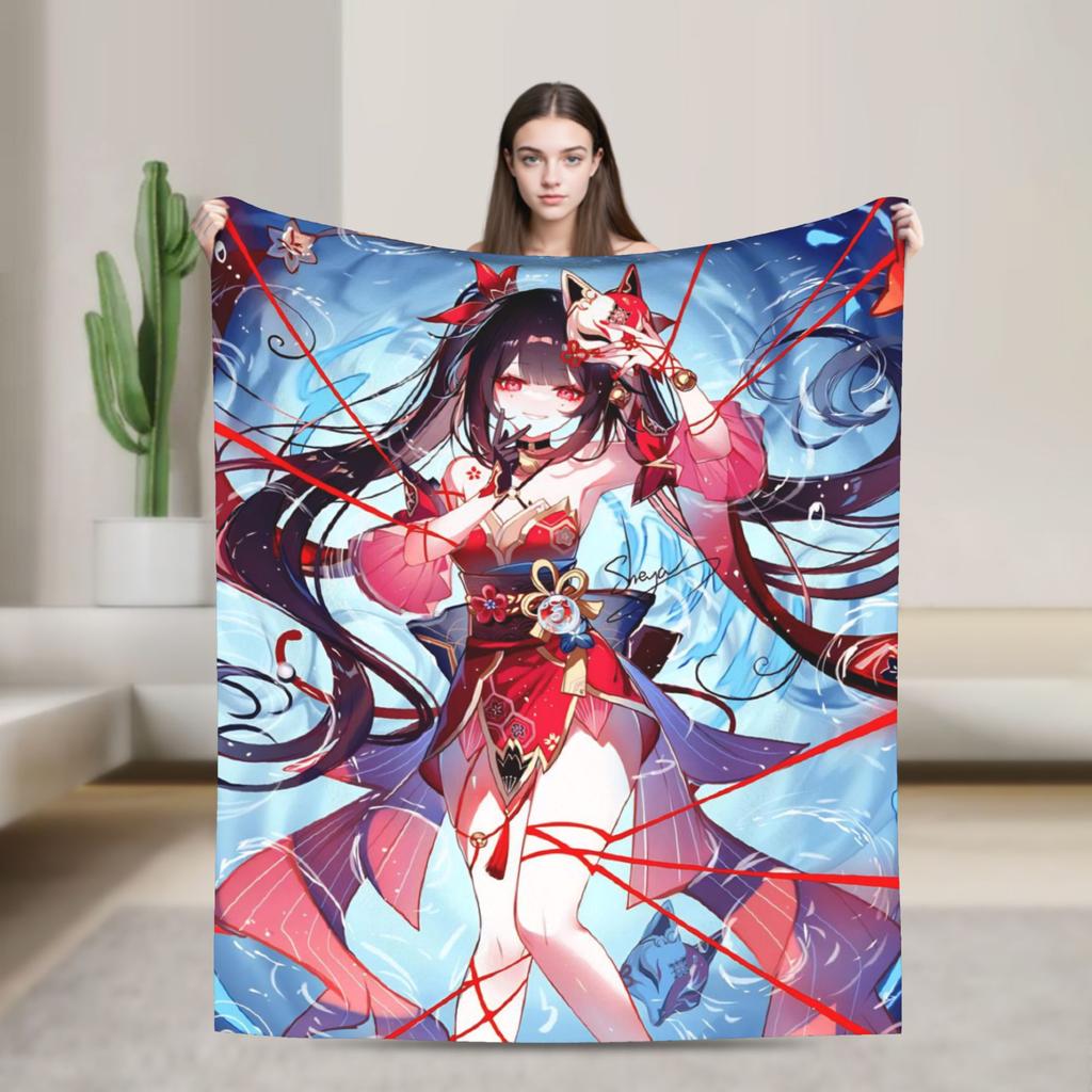 Супер Теплое ОдеялоДетское Взрослое Кемпинг Honkai Star Rail Плед Фланелевое Покрывало Для Улицы Новинка Покрывало для Дивана-Кровати