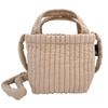 1229 Quilted Shoulder Mini Tote Bag SC Babylou Flat Ible [Rootote] (Sand Beige)