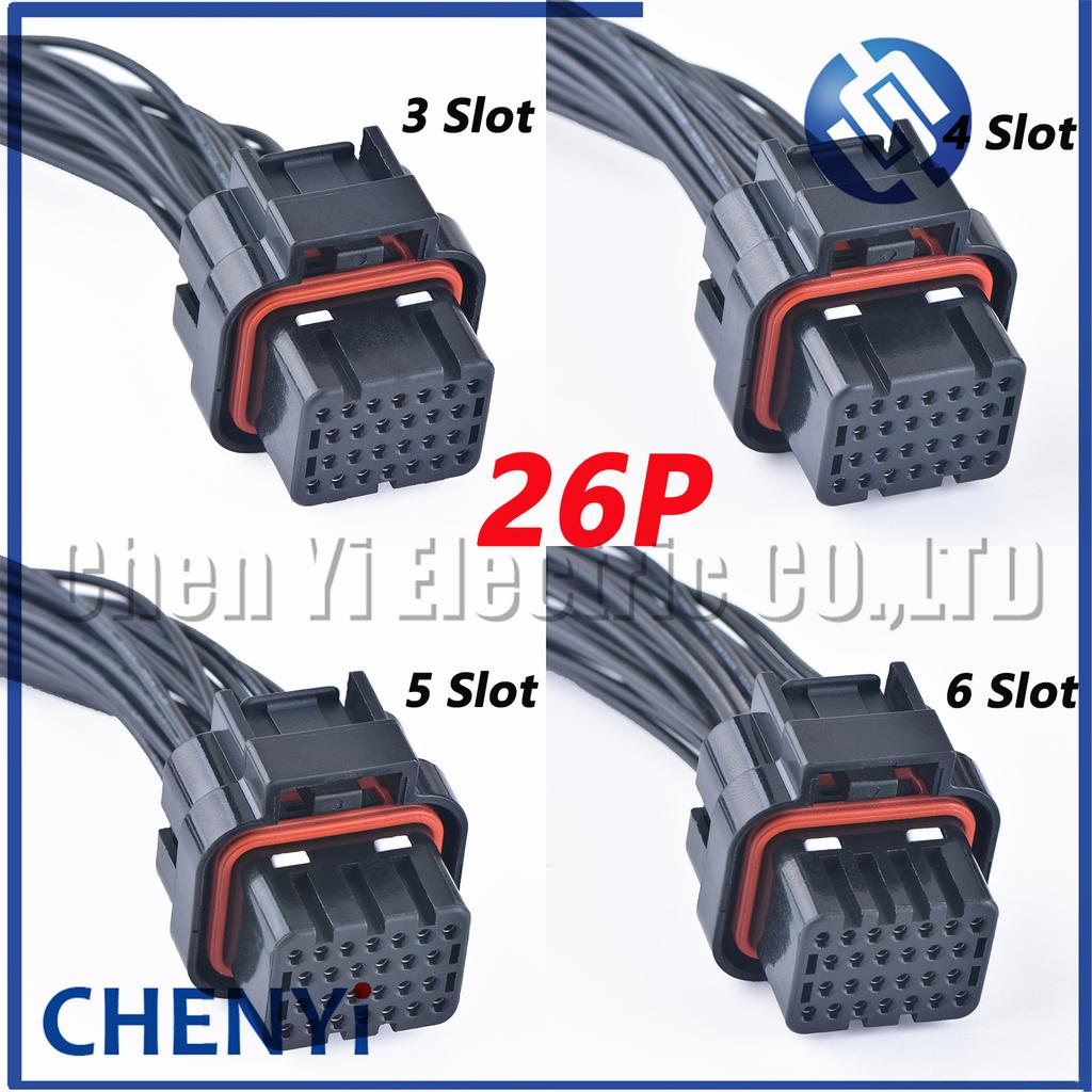26 Pin Auto ECU Computer Connector Oil Gas Electrical Plug 3-1437290-7 3-1437290-8 1473416-1 1473416-2 With 30cm or 200cm Wires