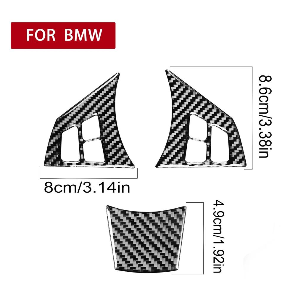 Декоративная наклейка на руль автомобиля, рамка из углеродного волокна, внутренние аксессуары Para El Coche для BMW E60 5-Series 2004-2010