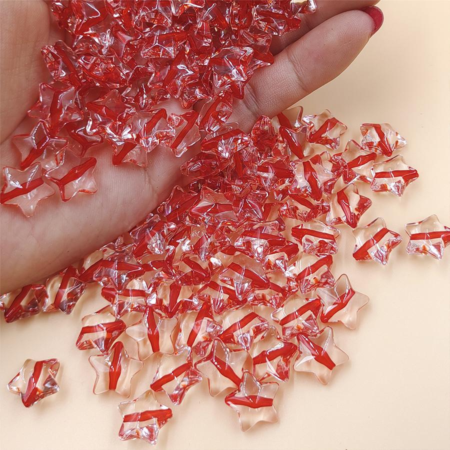 120 шт. бусины для изготовления бисера, ожерелья, браслета, изготовления ювелирных изделий, свободные бусины ручной работы, 13 мм, звезда, сделай сам, фурнитура, акрил