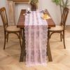 Boho Lace Tablecloth Floral Pattern Wedding Table Decor Lace Table Runner  Coffee Table Tv Stand