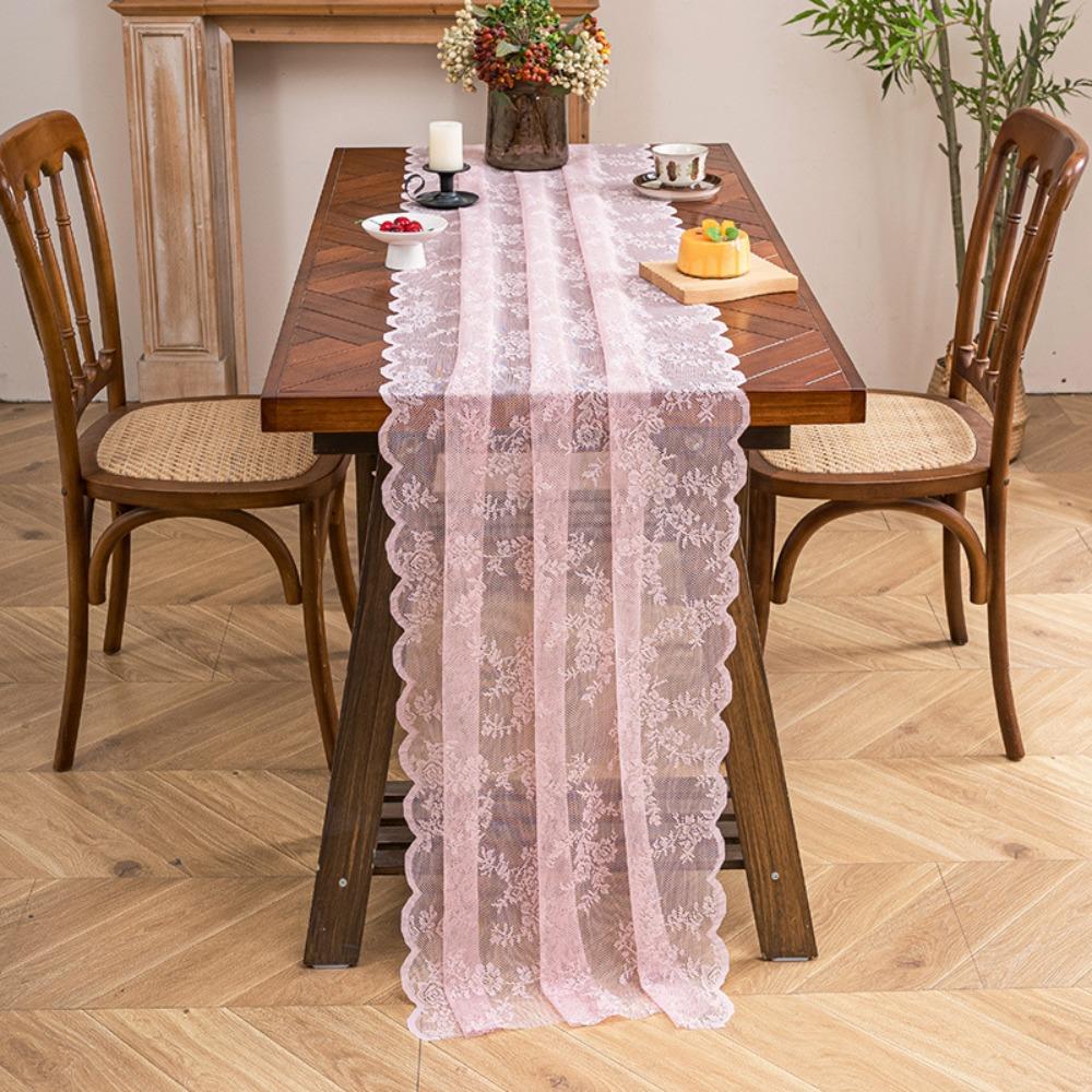 Boho Lace Tablecloth Floral Pattern Wedding Table Decor Lace Table Runner Coffee Table Tv Stand