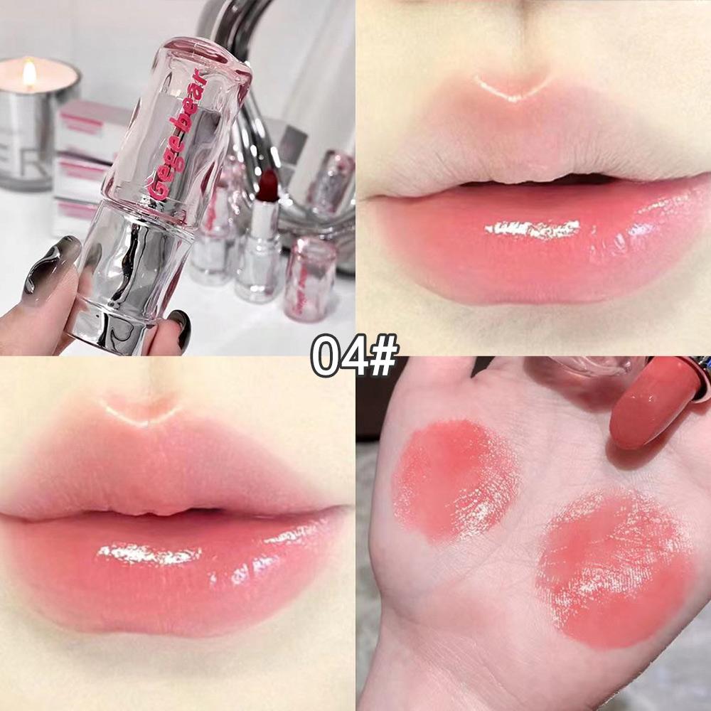Gegebear Light and Translucent, Watery Lipstick, Mirror Moisturizing,  Korean Lip Gloss, Cross-border Beauty