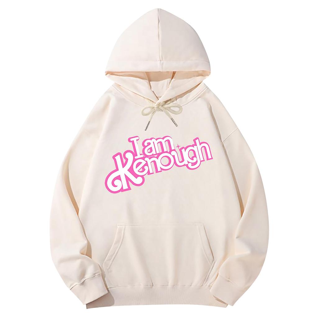 Женская толстовка с принтом, повседневная удобная свободная легкая женская толстовка с длинными рукавами и круглым вырезом с капюшоном