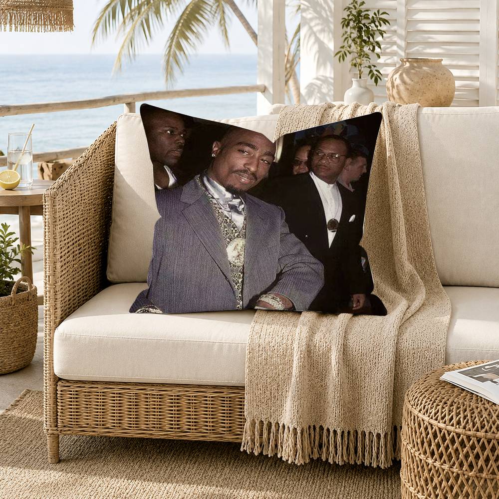 Tupac Shakur Rap Rapper Pillow Case for Sofa Living Room Home office Decor Protective Cover