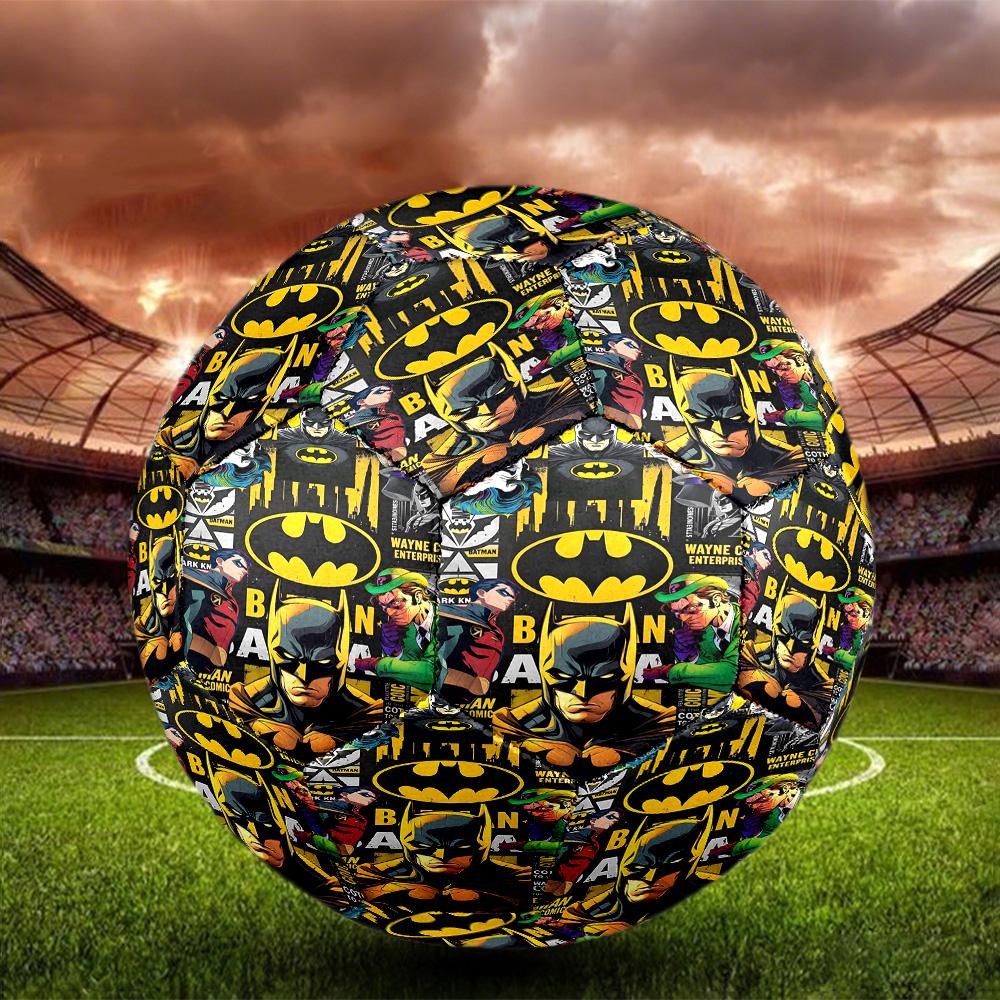 Superheroes Print Size 5 Soccer Ball, Standard Match Football for Sports Game and Team Practice, Ideal Gift for Soccer Fans