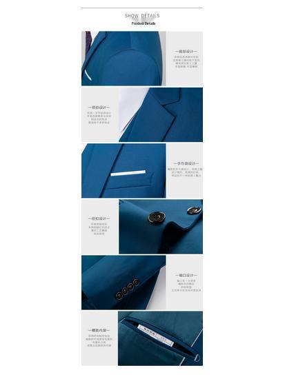 Мужской деловой повседневный красный костюм-тройка 2024 - QT3002-533