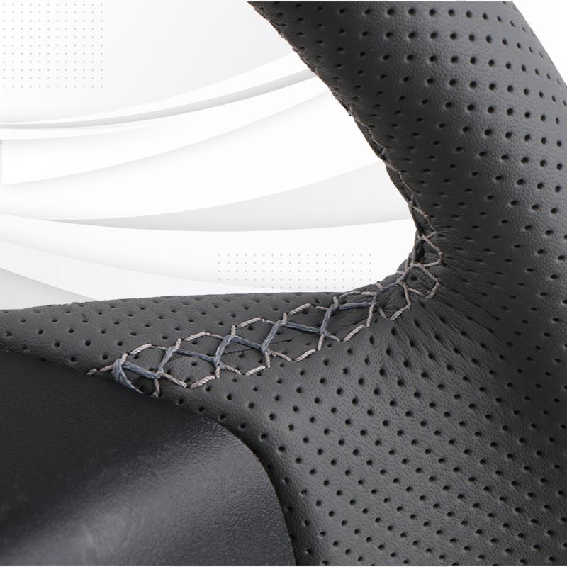 Nappa Leather ized Car Steering Wheel Cover For Kia Sportage2 Sportage 2005-2010 Car Accessories Black Wear Resistant