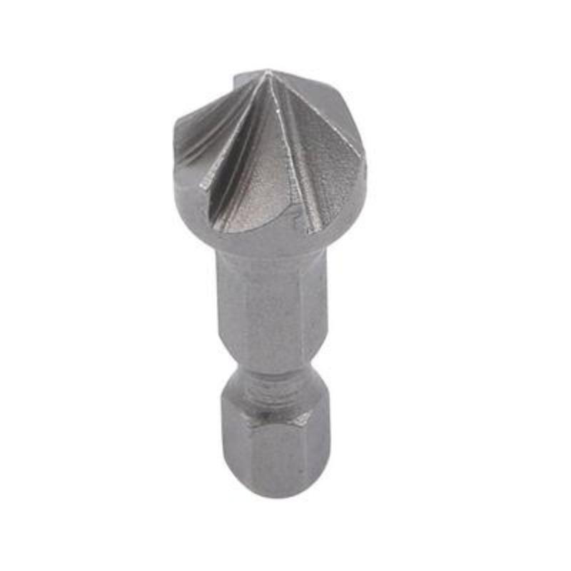 Professional Carbon Steel Countersink Bit with A Chamfered End and 6 Flutes for Chamfering Metal, Wood and Plastic