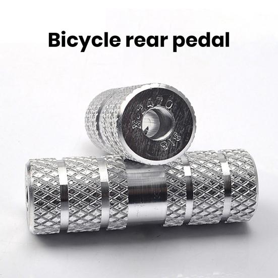 2Pcs Aluminum Alloy Bike Pegs Foot Pedals Backseat Stands Foot Rest Anti-Slip Stunt