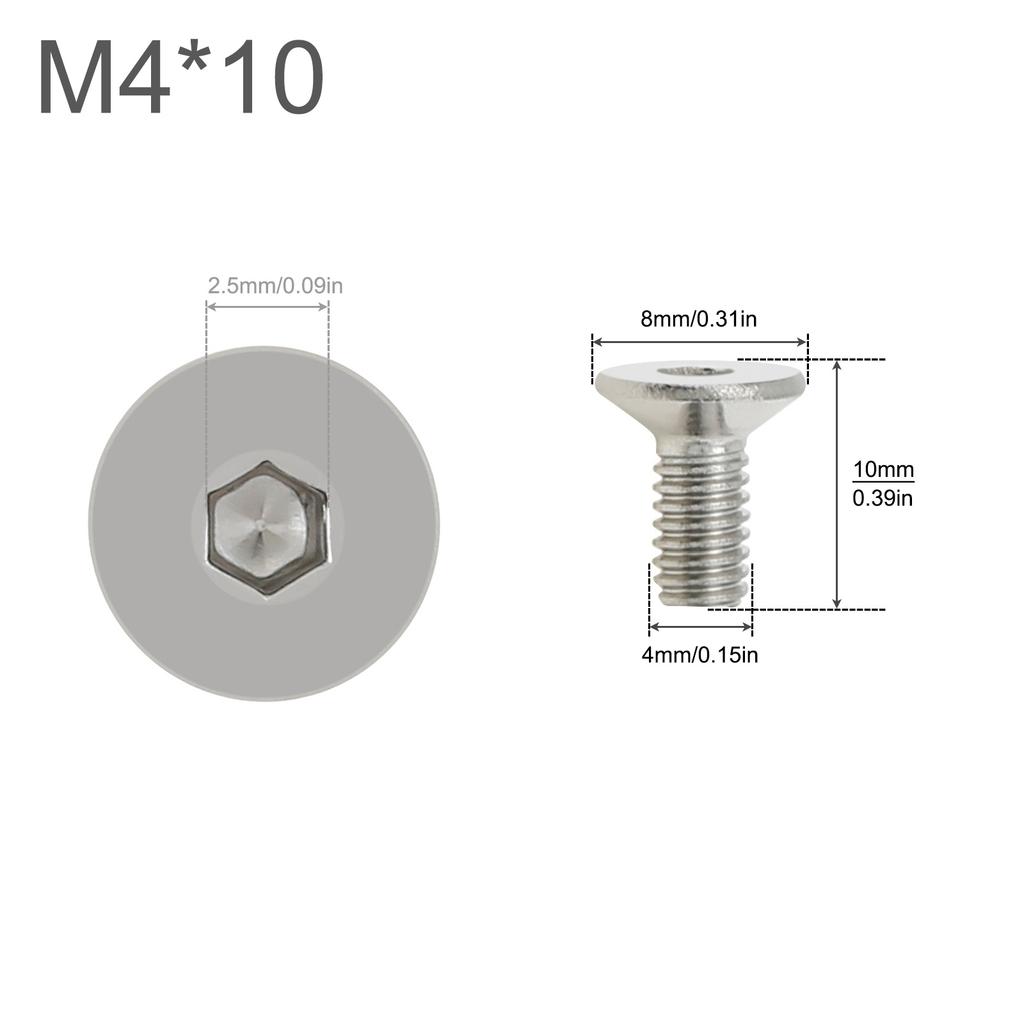 10 ШТ. M2 M3 M4 M5 Болт с плоской головкой и шестигранным углублением из нержавеющей стали 304 для замены деталей / DIY, Болты с шестигранным углублением и потайной головкой