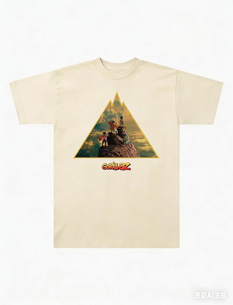 2026 Gorillaz The Mountain Альбом Футболка Мужская и Женская Чистый Хлопок Летняя Одежда Хип-Хоп Мода Футболка Уличная Мода Унисекс