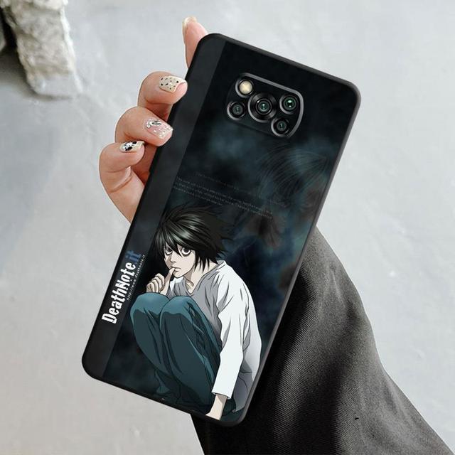 Чехол для телефона Xiaomi Poco X3 Nfc X4pro M3 C40 для Mi 12 11 10 10t 8 Note10 Lite 11ultra 11t Pro F1 аниме Death Note L Light