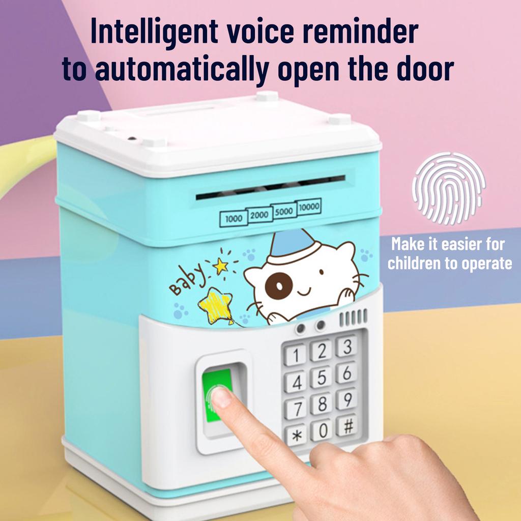 Детская копилка Электронная умная копилка с кодом и отпечатком пальца Мультяшные копилки для детей Мальчика Девочки День Рождения