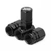 Car Tire Valve Cap Aluminum Tire Valve Stems Cap Sticker For Jeep Grand Cherokee Wrangler JK Gladiator Compass Renegade Patriot AJX1