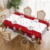 Рождественская скатерть, принт Санты, снеговика, рождественской елки, водонепроницаемая и маслостойкая скатерть, круглая скатерть, квадратная скатерть